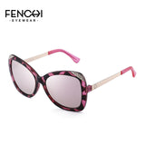 FENCHI Sunglasses Women Metal Diamonds Glasses Driving Mirror Fashion Design New Cat Eye Sunglasses High Quality - Boom Boom London