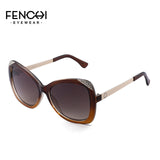 FENCHI Sunglasses Women Metal Diamonds Glasses Driving Mirror Fashion Design New Cat Eye Sunglasses High Quality - Boom Boom London