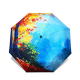 LIKE RAIN Creative Chinese Art Painting Umbrella Rain Women Fashion Female Folding Sun Parasol Kids Umbrella Corporation YHS09 - Boom Boom London