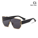 JackJad 2019 Fashion Modern Cool Square Shield Style Sunglasses Rivets Two Dots Popular Brand Design Sun Glasses Oculos De Sol - Boom Boom London