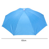 Foldable Umbrella Hat Cap Headwear Umbrella for Fishing Hiking Beach Camping Cap Head Hats Outdoor Rain Gear - Boom Boom London