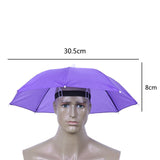 Foldable Umbrella Hat Cap Headwear Umbrella for Fishing Hiking Beach Camping Cap Head Hats Outdoor Rain Gear - Boom Boom London