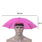 Foldable Umbrella Hat Cap Headwear Umbrella for Fishing Hiking Beach Camping Cap Head Hats Outdoor Rain Gear - Boom Boom London