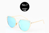 The Best Value Sunglasses For You:2021 Fashion Cat Eye Sunglasses Women Brand Designer Metal Reflective Mirror Sun Glasses For Women Twin-Beams oculos Gafas - Boom Boom London