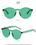 NEW Fashion Women Cat Eye Shades Luxury Sunglasses Integrated Eyewear Candy Color UV400 Summer Styles ocean lens - Boom Boom London