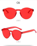 NEW Fashion Women Cat Eye Shades Luxury Sunglasses Integrated Eyewear Candy Color UV400 Summer Styles ocean lens - Boom Boom London